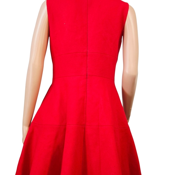 Sirina Red Wool Midi Dress – Lined with Pockets Sz XL - Picture 11 of 16